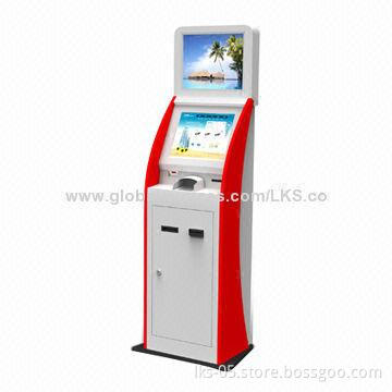 Dual-LCD Kiosk for AD Display with 17-inch Touch Screen and 19-inch LCD Monitor